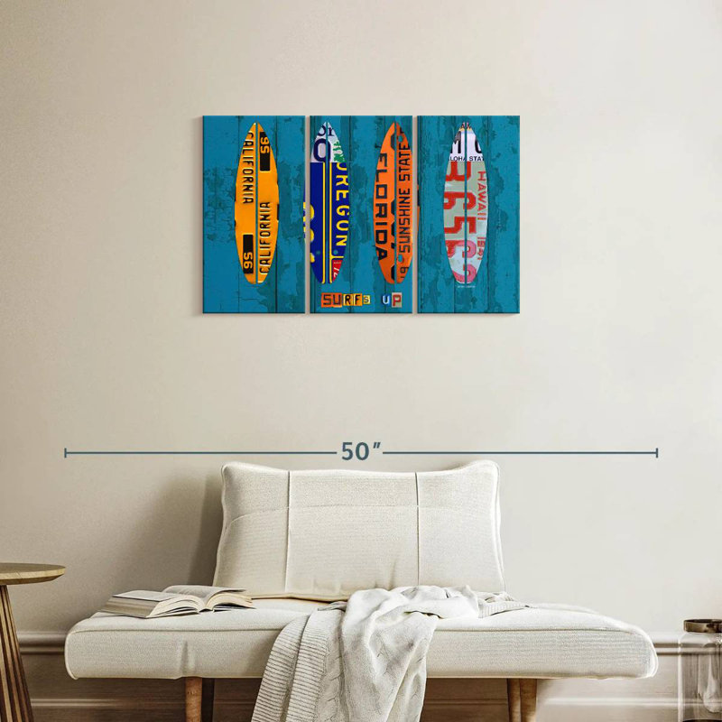 Senne Surf License Plates, 20" H x 33" W