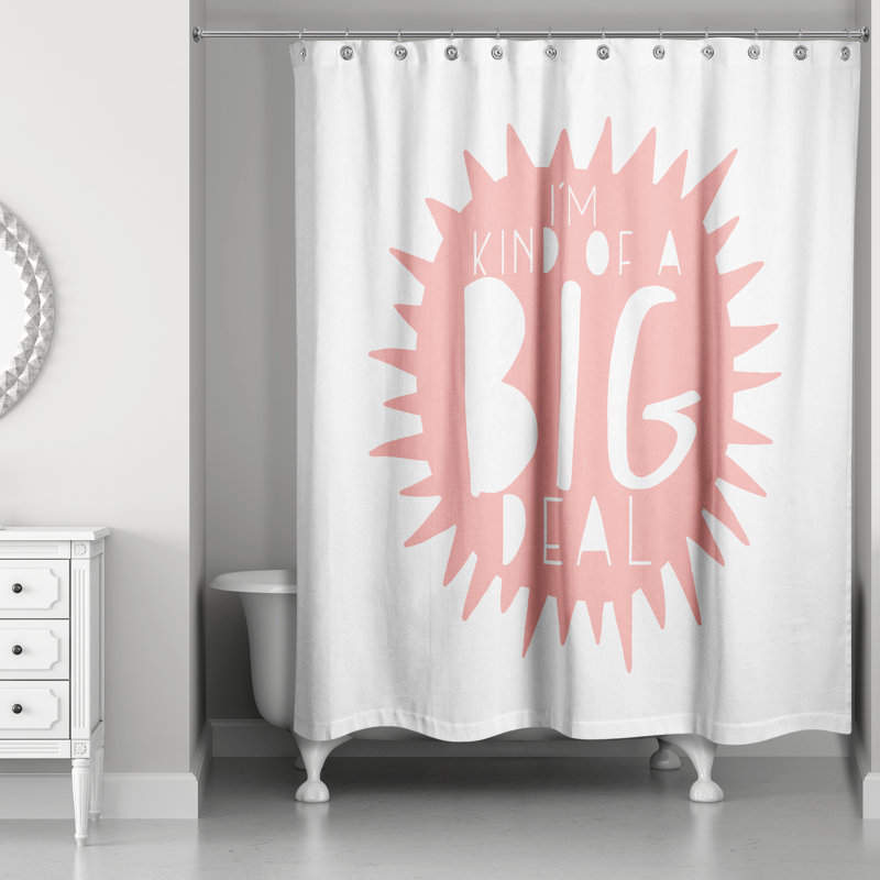 Rideau de douche simple Haderslev, Rose
