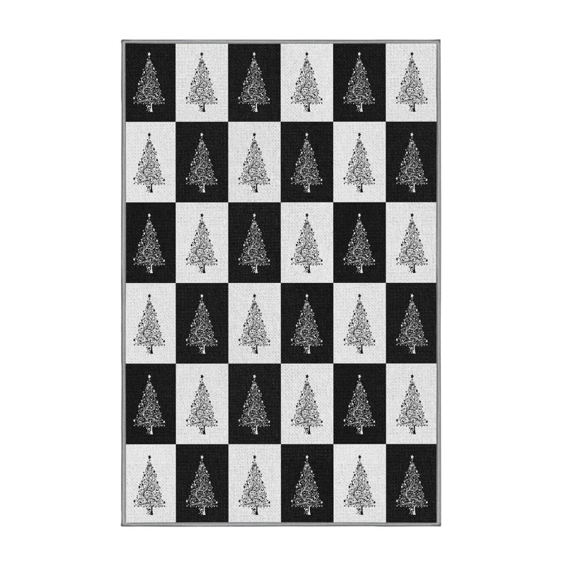 Tapis de noël zone noire, Rectangle 2 pi x 3 pi
