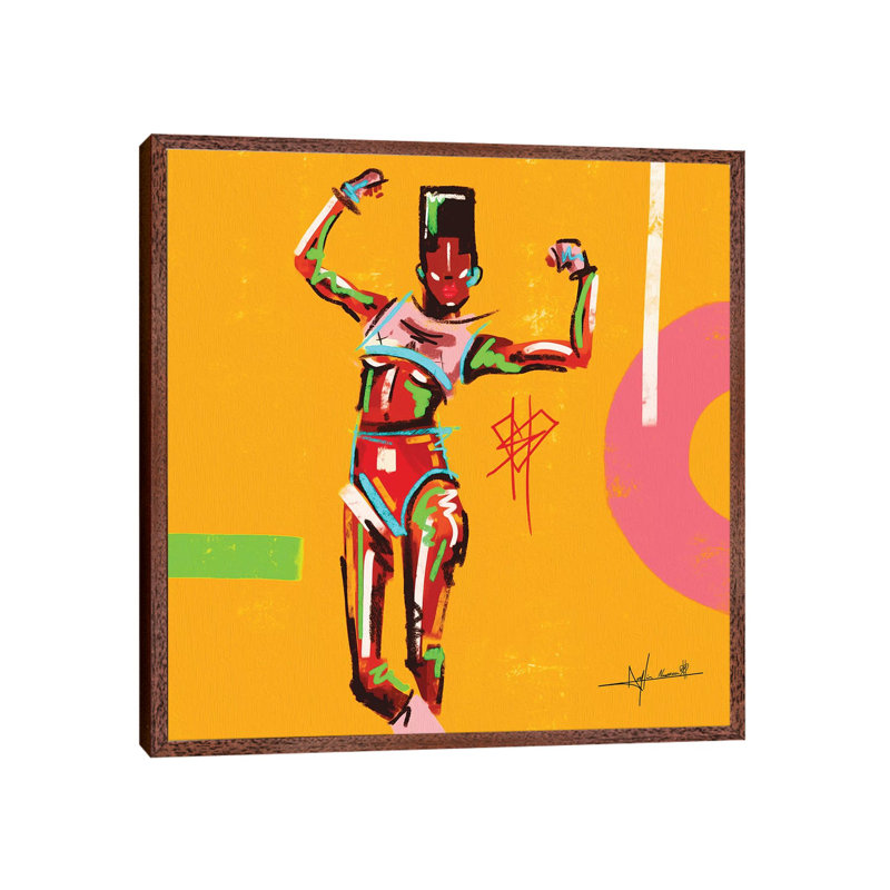 Grace-Stong Woman by Nuwarhol - Painting on Canvas, 66.04cm H x 66.04cm W x 3.81cm D, Classic Wood Framed Canvas