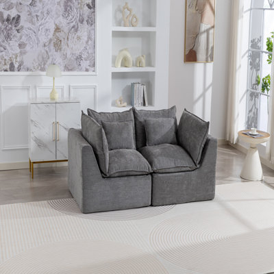 Canapé modulaire surdimensionné de 74,8 po de large avec canapé modulaire True Relax Comfy et sièges larges et profonds