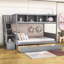 Godo Kids Twin Over Full Bunk Bed with Drawers-1930722388
