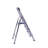 Jarrow FixtureDisplays® Folding 3-Step 23“ Boost Ladder with Hand Grip and Aluminium Steps, 330-Pound Weight Capacity, Silver Finish 15601