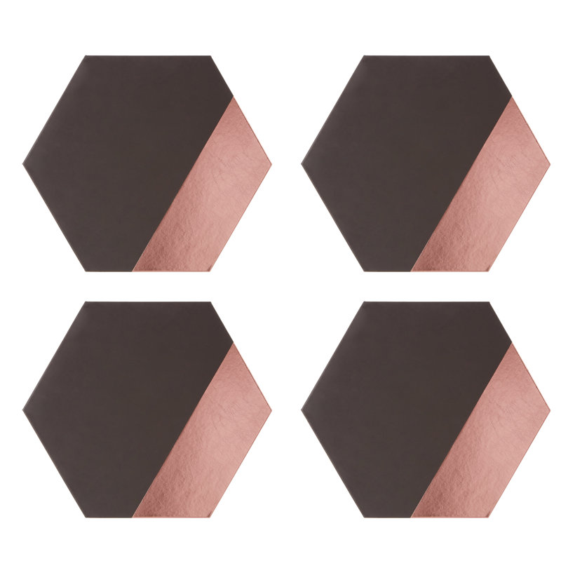 Geome Geometric Novelty Placemat, Grey/Rose