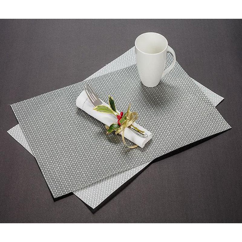 Napperons gris scintillant