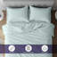 Ensemble de housse de couette pour grand lit Beddora, literie 100% coton 3 pièces, housse de couette respirante douce avec taies décoratives, fermeture à boutons, contexture de 200 fils, vert clair-112750904-112750906