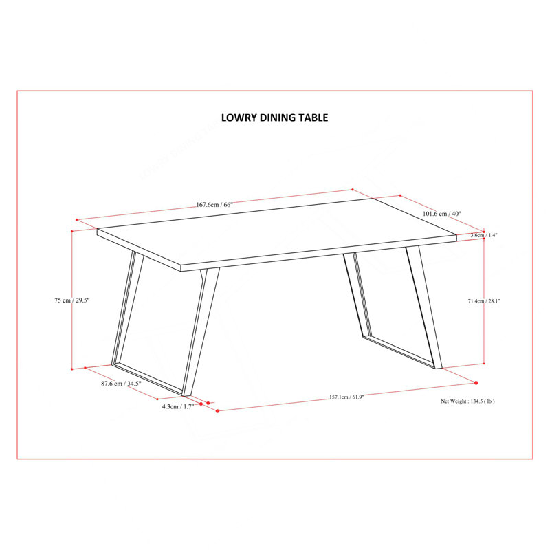 Lowry Dining Table, Oak