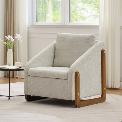 Fauteuil en tissu d'ameublement Chenille