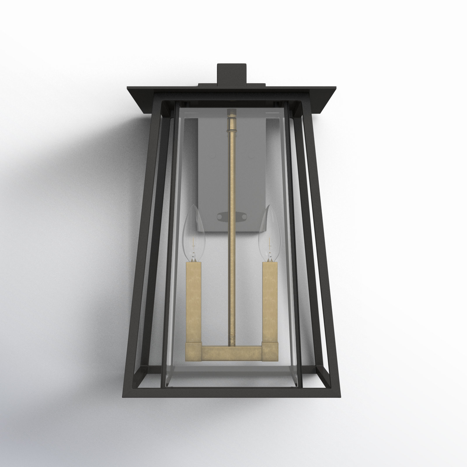 2 Light Bell Outdoor Wall Light, Buckeye Bronze/Yellow, LED
