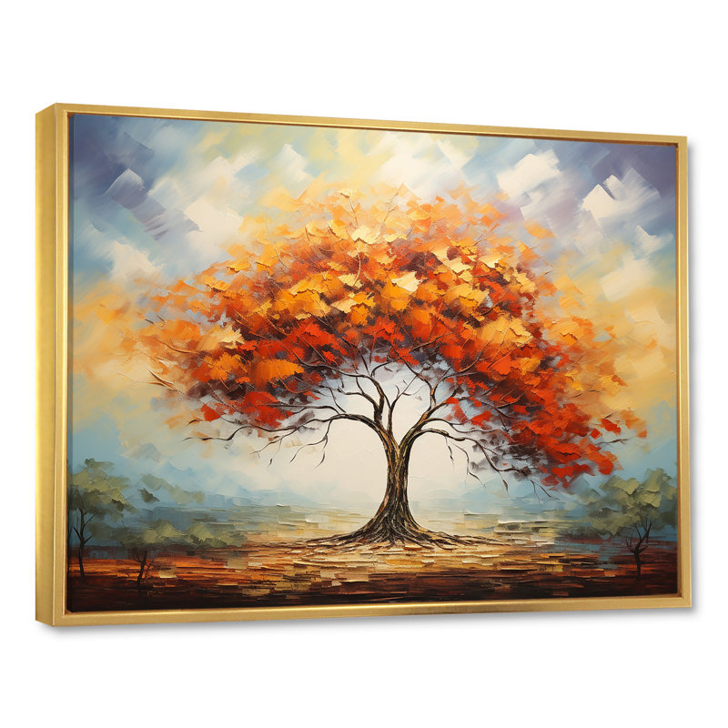 Arbre africain africain Spirit of the Wild 1 - Décoration murale arbre africain, Cadre flottant doré