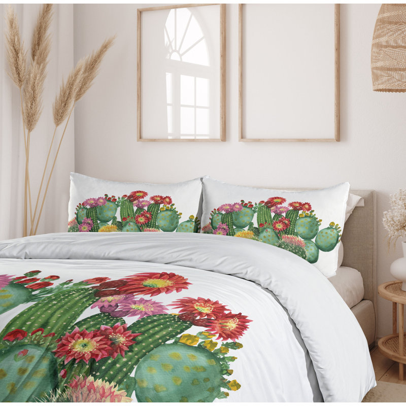 Farmhouse / Country Polyester Floral Duvet Cover, King