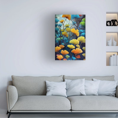 Art sur toile 3 feuilles de bolologia Justina Jaszke Ginko Biloba