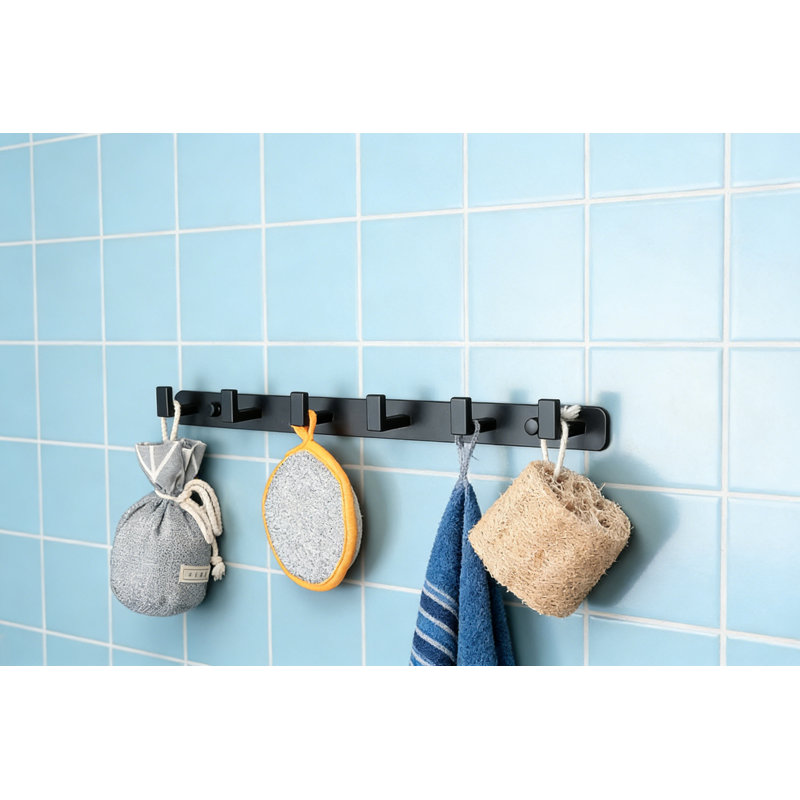 Ensemble de 2 portemanteaux, support à 6 manteaux en acier inoxydable robuste, crochet de rangement mural