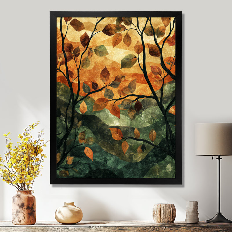 Giannah - Floral Canvas Art Print, Black, 20" H x 12" W, Single Picture Framed Print