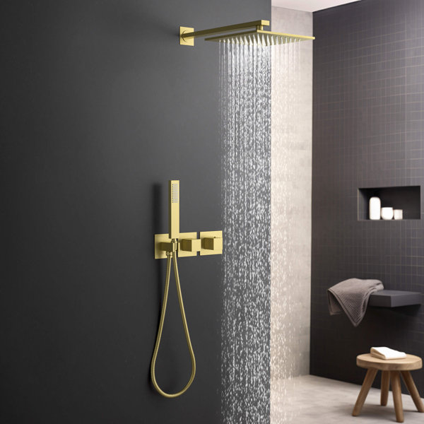 KIBI USA Pressure-Balanced Complete Shower System with Rough in-Valve ...