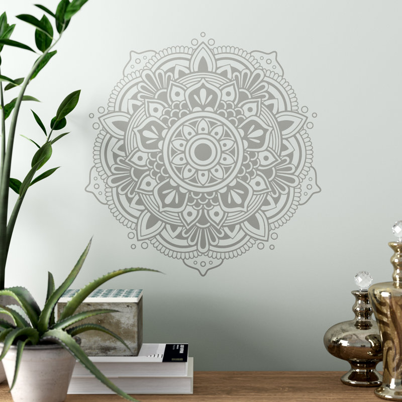 Buller Plants & Flowers Non-Wall Damaging Wall Decal, Silver Metallic