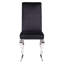 Chaises d'appoint à dossier serré noir et chrome Walker