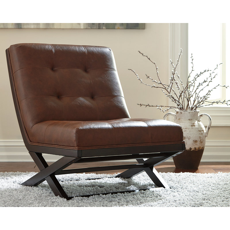 Julia Upholstered Accent Chair, Brown