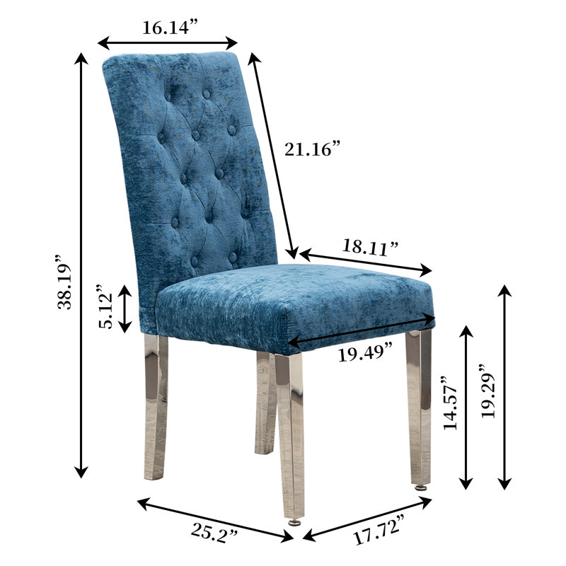 Chaise d'appoint Margarette, Bleu clair