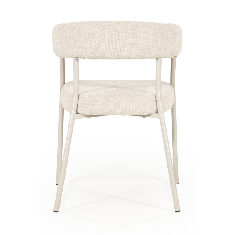 Dining Chair Upholstered Arm Chair, Beige