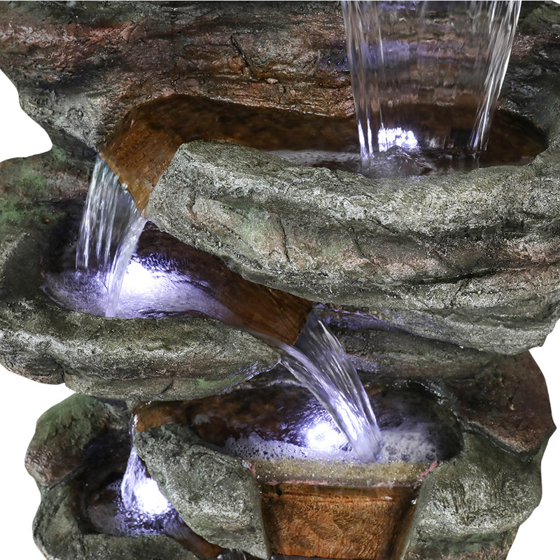 Fontaine d'extérieur à cascade en pierre Durwyn