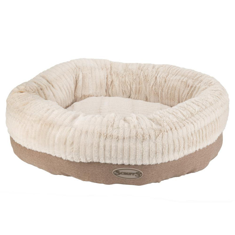 Ellen Polyester Pet Bed, Tan/Ivory, 15cm H x 75cm W x 75cm D