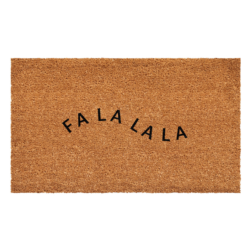 Paillasson 24 po x 36 po brun Christmas Fa La La