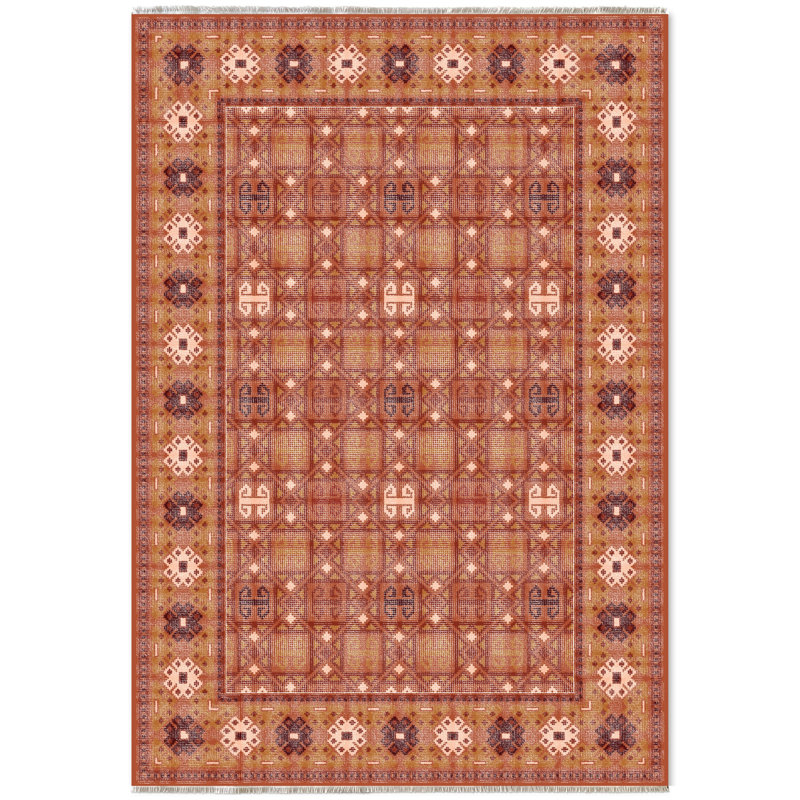 Tapis Zyir avec envers antidérapant, Tapis de couloir 3 pi 4 po x 8 pi 3 po