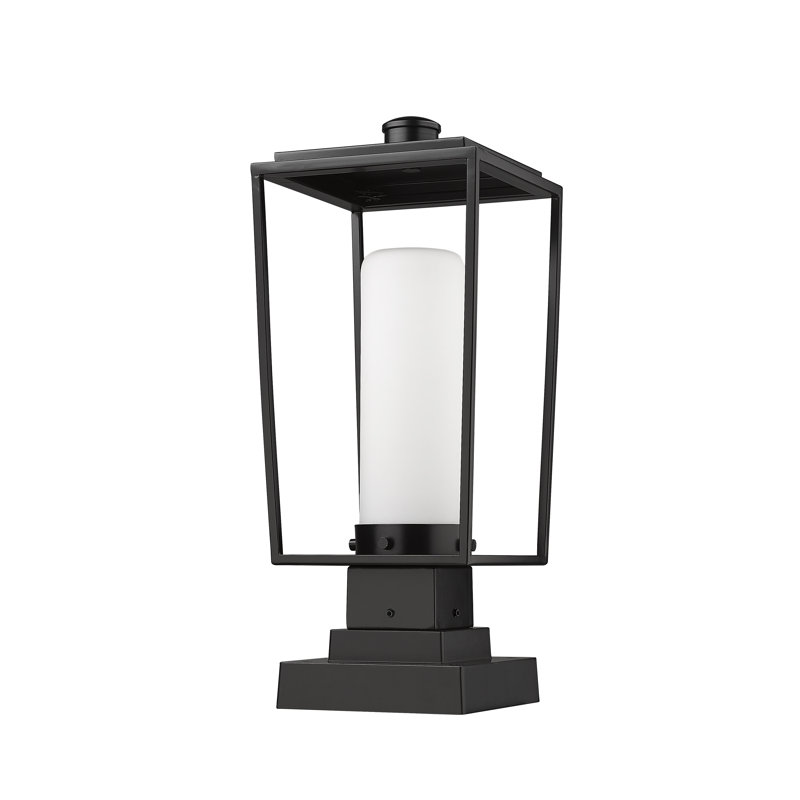 Jadine Frosted Pier Mount Light, 19.75" H x 8" W x 8" D