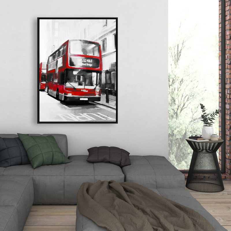Red Bus Londoner Print On Canvas