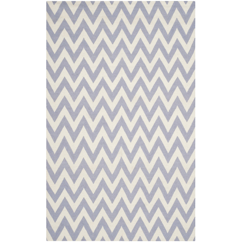 Mars Chevron Wool Area Rug, Rectangle 152 x 244 cm