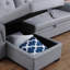 Canapé-lit modulaire réversible en cuir Vegan