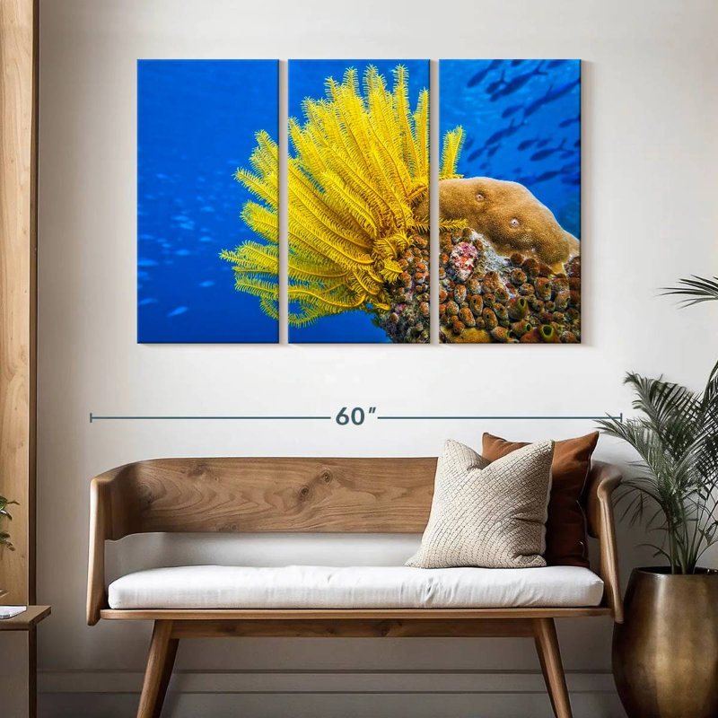 Brampt Yellow Feather Starfish, 32" H x 50" W