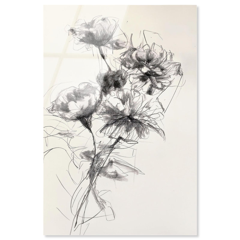 «Charcoal Serenity I Minimalist Art», reproduction d'art par Art Remedy, H 15 po x l 10 po