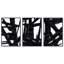 Oliver Gal Lined Set Abstract - Hand-Brushed Paint Framed Canvas Art-853326472-853326473