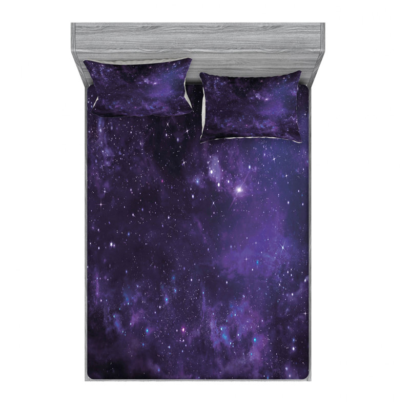 Microfiber Sheet Set, Celestial Stars in Night Sky