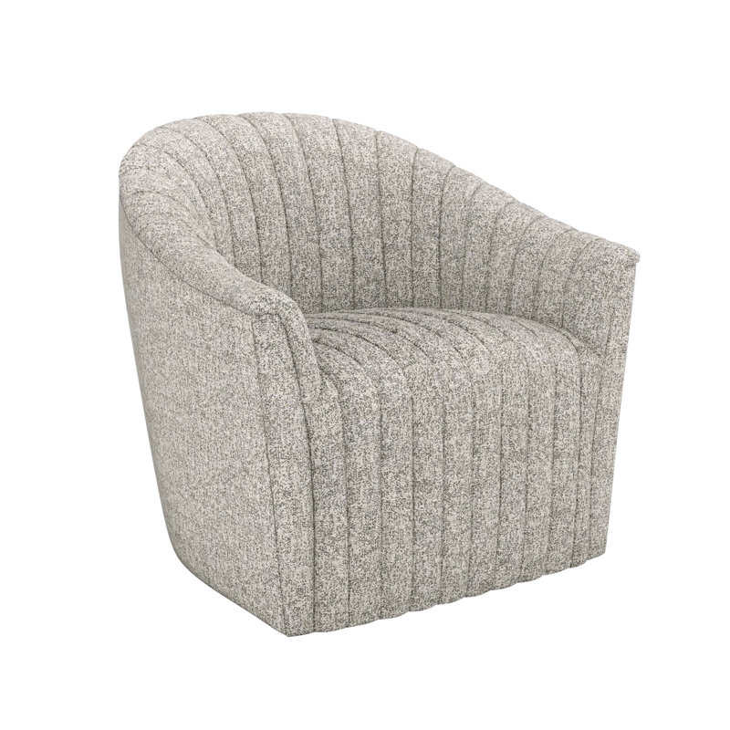 Channel Swivel Barrel Chair, Breeze Polyester Blend