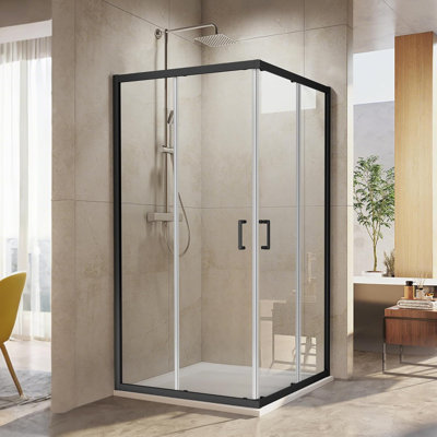 36" X 36" X72" Corner Shower Enclosure, Double Sliding Shower Door