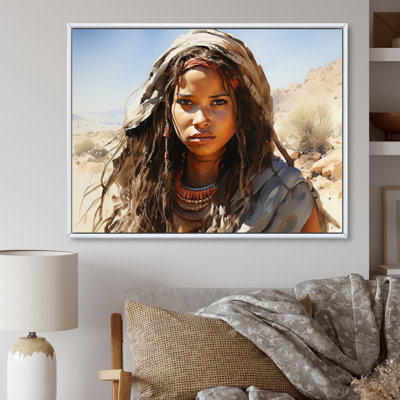 Tribus d'Afrique, beauté himba sur toile