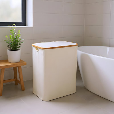 Qualiazero 130L DUAL Compartment Hamper with Removable Bags 