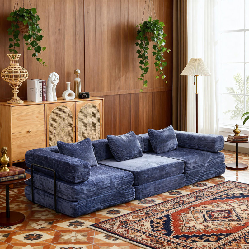 Canapé modulaire Boneless, Bleu