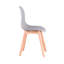 43cm Nordic Dining Chair, Plastic Shell Side Chair with Solid Wood Legs for Kitchen Dining Room-785352683