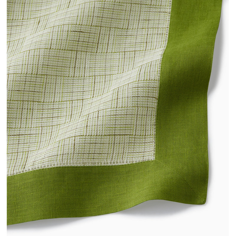 Mikelina Linen Rectangle Placemats, Fern