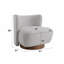 Fauteuil d'appoint en tweed gris