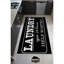 Tapis noir / blanc en polyester tissé à la machine-376833110