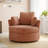 42.1" Wide Slipcovered Swivel Barrel Chair-1954448355