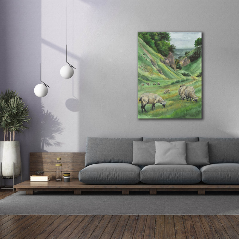  «Hillside Graze» par Anika Goodhue, art mural sur toile, 40 po x 54 po, H 54 po x l 40 po