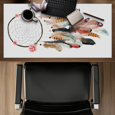 Woman's dream catcher - 15.75"x31.50" Desk mat