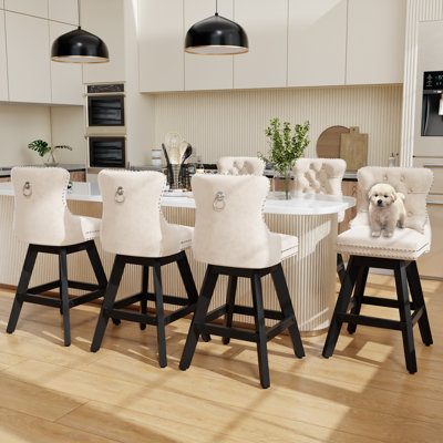 Ensemble de 6 tabourets de bar Velvet