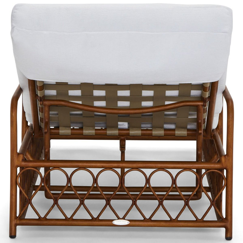 Cane Outdoor Chaise Lounge, Canvas Spa, Oyster